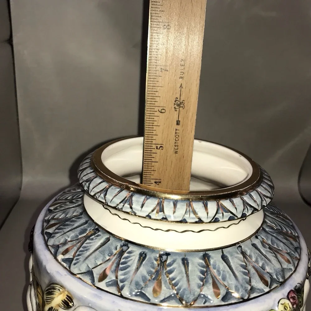 Vintage Capodimonte Vase Bowl Made In Italy NO LID‎